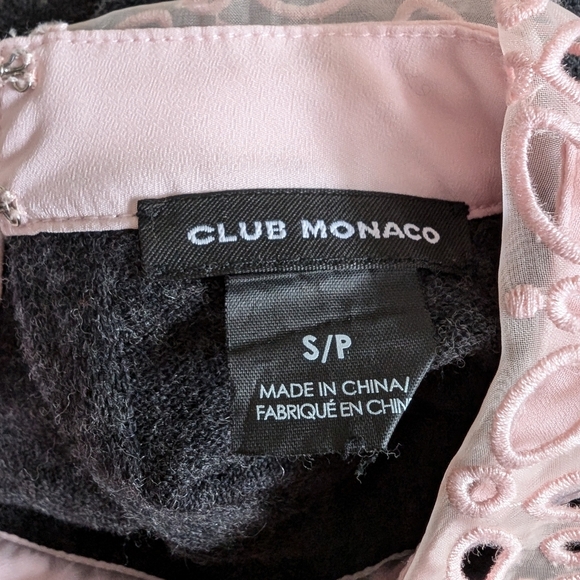 Club Monaco 100% Merino Wool Knit Sweater Dress With Collar Small - Picture 7 of 11